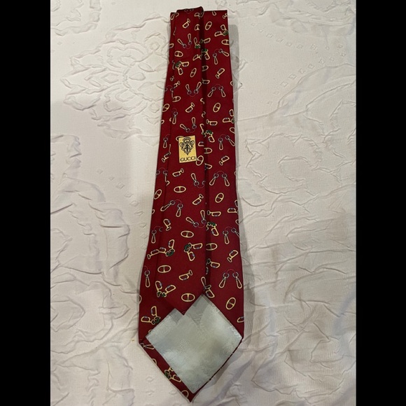 Gucci Vintage Link Print Tie - Picture 3 of 6